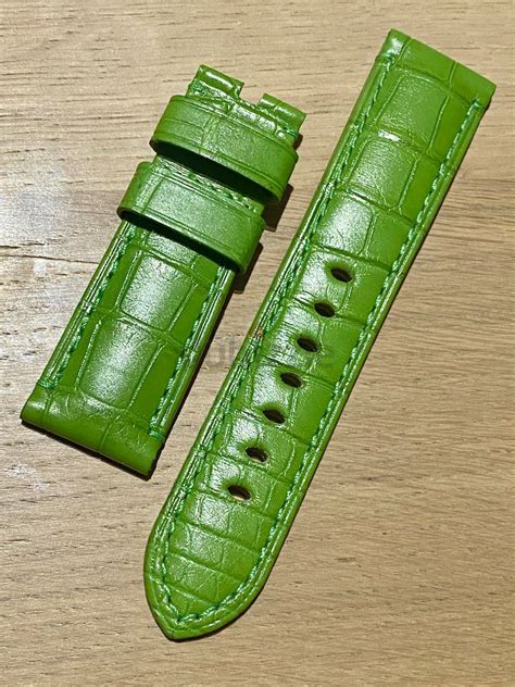 lime green alligator skin panerai watch band|Panerai Green Alligator Strap 20/18 .